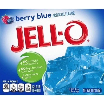 Jell O Gelatin Dessert, Berry Blue