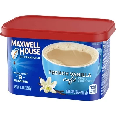 Maxwell House French Vanilla Cafe Medium Roast Beverage Mix  8.4oz