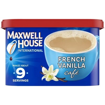 Maxwell House French Vanilla Cafe Medium Roast Beverage Mix  8.4oz