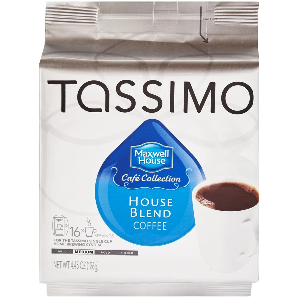 Tassimo Maxwell House Café Collection House Blend Medium Roast T Disc Coffee Pods 16ct