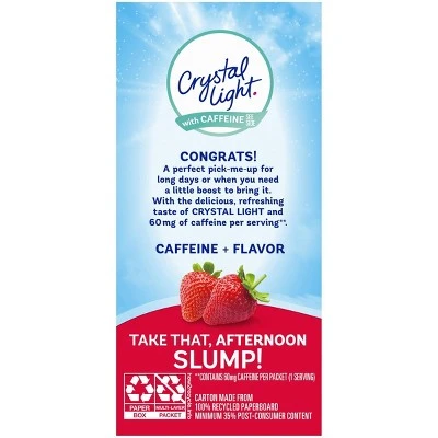 Crystal Light Energy On The Go Wild Strawberry Drink Mix 10pk/0.11oz Pouches