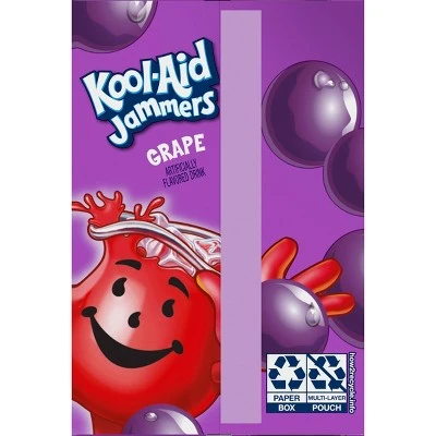 Kool Aid Jammers Grape Juice Drinks 10pk/6 fl oz Pouches