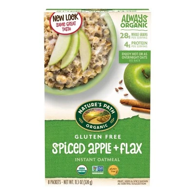 Nature's Path Organic Gluten Free Oatmeal Spiced Apple with Flax 11.3oz