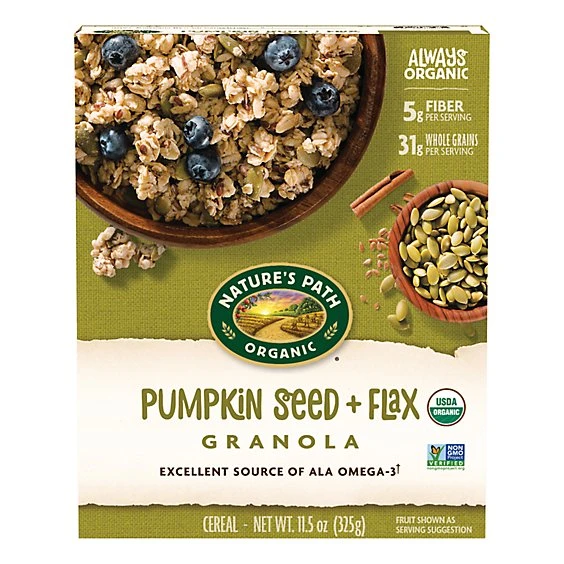 Nature's Path Flax Plus Organic Pumpkin Flax Granola Breakfast Cereal 11.5oz