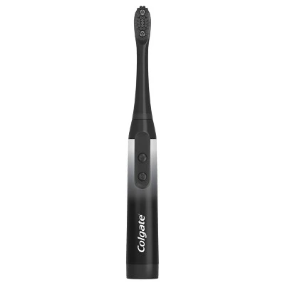 Colgate 360 Whitening Battery Powered Charcoal Toothbrush with Tongue Cleaner  Soft Bristles  1ct