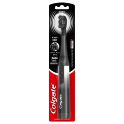 Colgate Colgate 360 Whitening Battery Powered Charcoal Toothbrush with Tongue Cleaner  Soft Bristles  1ct