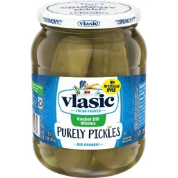 Vlasic Vlasic Purely Pickles Kosher Dill Large Wholes  32 fl oz