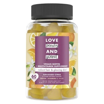 Love Beauty And Planet Multi Benefit Vitamins Dietary Supplement  Citrus Crush – 60ct