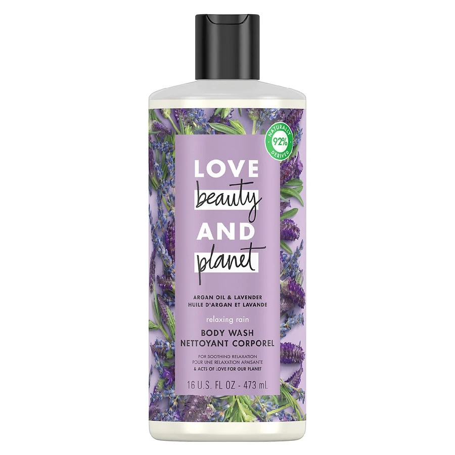 Love Beauty & Planet Relaxing Rain Body Wash, Argan Oil & Lavender
