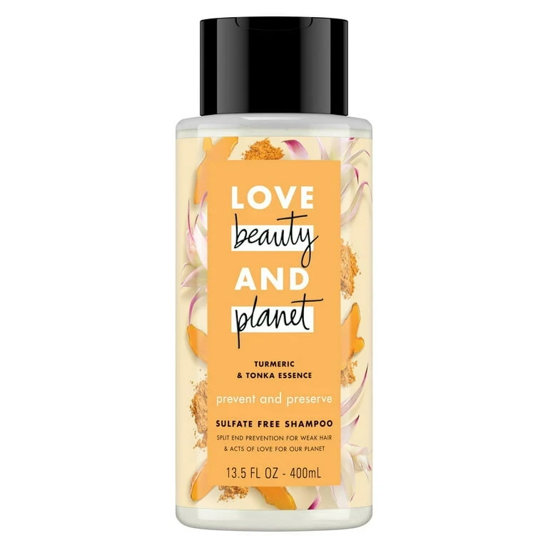 Love Beauty & Planet Turmeric & Tonka Essence Prevent & Preserve Sulfate Free Shampoo  13.5 fl oz
