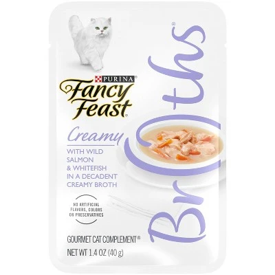 Purina Fancy Feast Wet Cat Food Complement Creamy Broths  1.4oz