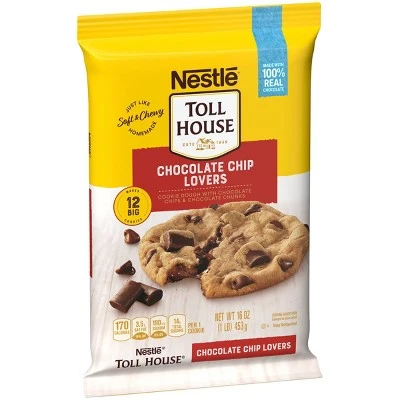 Nestle Tollhouse Ultimates Chocolate Chip Lovers Cookie Dough 16oz/12ct