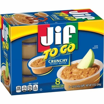 Jif Crunchy Peanut Butter To Go 12oz 8ct