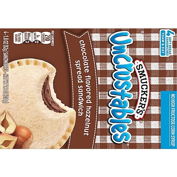 Smuckers Choclate Flavored Hazelnt Spread Sandwich