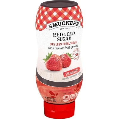 Smucker's Squeeze Reduced Sugar Strawberry Fruit Spread  17.4oz