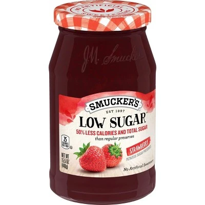 Smucker's Low Sugar Strawberry Preserves  15.5oz
