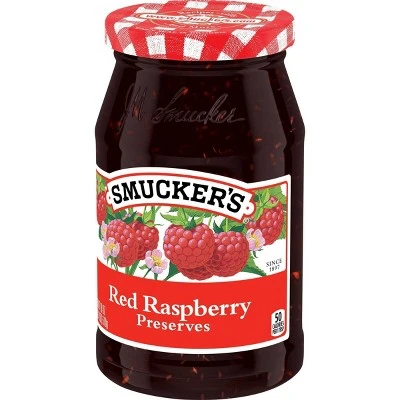 Smucker's Red Raspberry Preserves  18oz