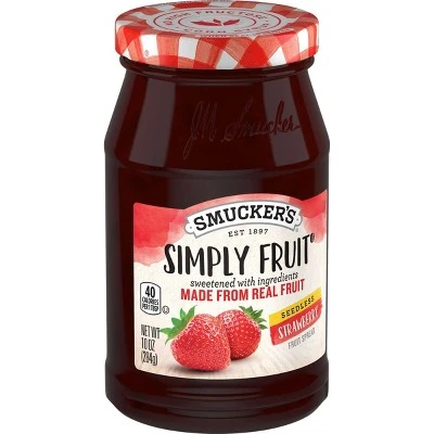 Smucker's Simply Fruit Strawberry Seedless Spreadable Fruit 10oz