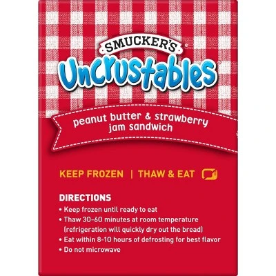 Smucker's Frozen Uncrustables Peanut Butter &Strawberry Jam Sandwich 30oz/15ct