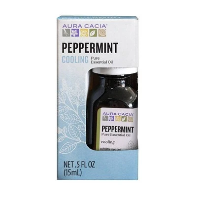 Aura Cacia Peppermint Cooling Essential Oil  0.5 oz