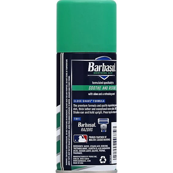 Barbasol Soothing Aloe Thick & Rich Shave Cream  7oz