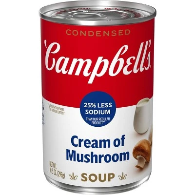 Campbell's Low Sodium Condensed Cream of Mushroom Soup 10.5oz