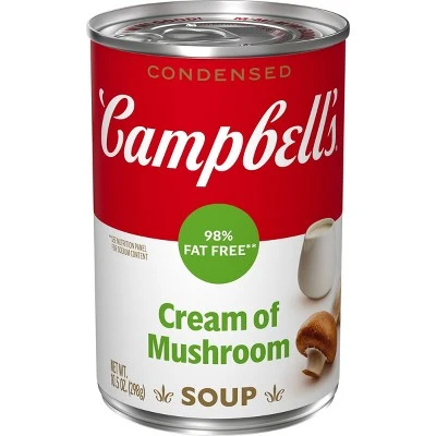 Campbell's Low Fat Condensed Cream of Mushroom Soup 10.5oz