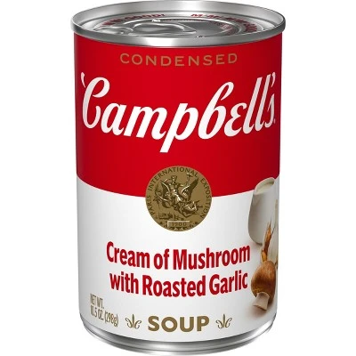 Campbell's Condensed Cream of Mushroom With Roasted Garlic Soup 10.5oz