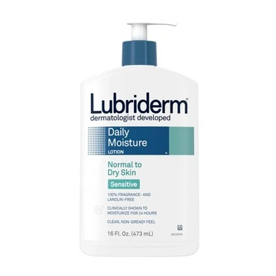 Lubriderm Daily Moisture Dermatologist Developed Lotion, Normal To Dry Skin Sensitive, Seriously Se