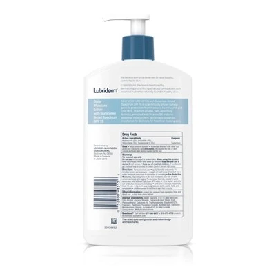 Lubriderm Daily Moisture Body Lotion With Broad Spectrum SPF 15 Sunscreen  13.5 fl oz