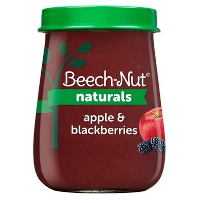Beech Nut Naturals Pureed Baby Food, Apple & Blackberry