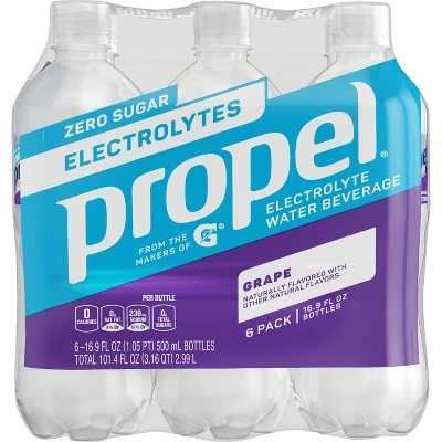 Propel Zero Grape Nutrient Enhanced Water  6pk/16.9 fl oz Bottles