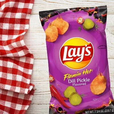 Lay's Flamin' Hot Dill Pickle Potato Chips 7.75oz
