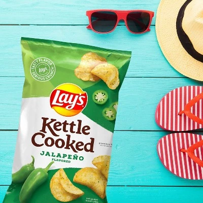 Lay's Kettle Cooked Jalape&#241;o Flavored Potato Chips  8oz
