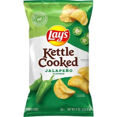 Lay's Kettle Cooked Jalapeño Flavored Potato Chips  8oz