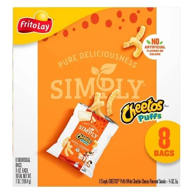 Cheetos Simply White Cheddar Puffs  8ct