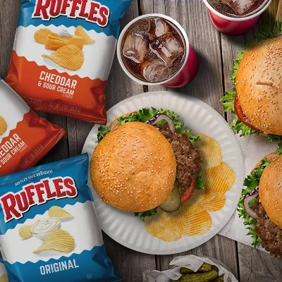 Ruffles Original Flavor Party Size Ridged Potato Chips 13.5oz