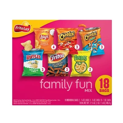 Frito Lay Variety Pack Family Fun Mix  18ct