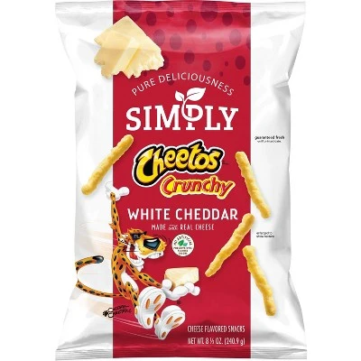 Simply Cheetos Crunchy White Cheddar Puffed Snacks 8.5oz