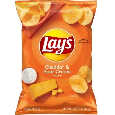 Lay's Cheddar & Sour Cream Flavored Potato Chips  7.75oz