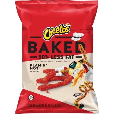 Cheetos Baked Cheese Flavored Snacks, Flamin' Hot, Cheese
