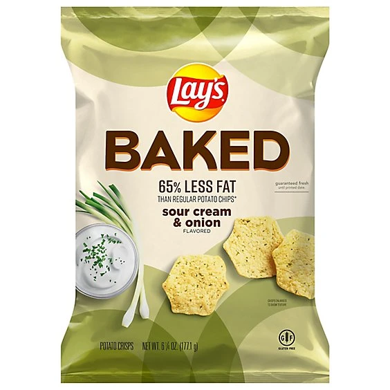 Lay's Baked Sour Cream & Onion Flavored Potato Crisps  6.25oz