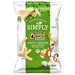 Cheetos Cheetos Simply White Cheddar Jalapeno Cheese Flavored Snack 7.75oz