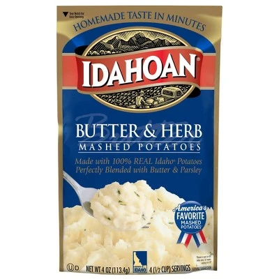 Idahoan Butter & Herb Mashed Potatoes 4oz