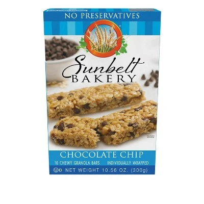 Sunbelt Bakery Chocolate Chip Granola Bars 10ct