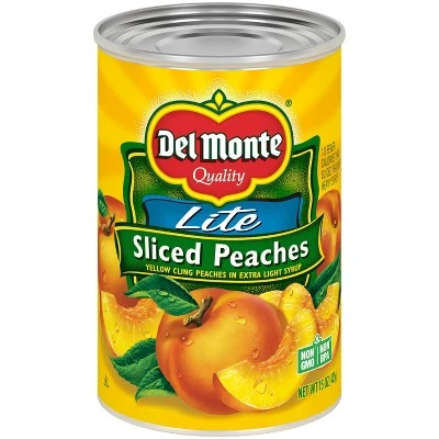 Del Monte Lite Yellow Cling Peach Slices in Extra Light Syrup 15 oz