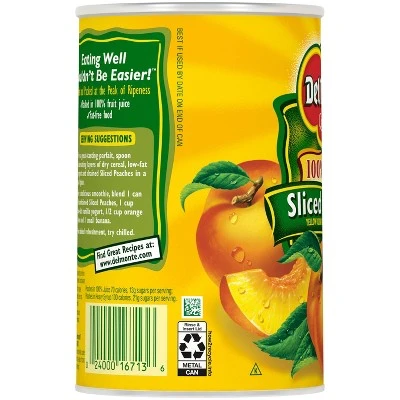 Del Monte Yellow Cling Peach Slices in 100% Real Fruit Juice 15 oz