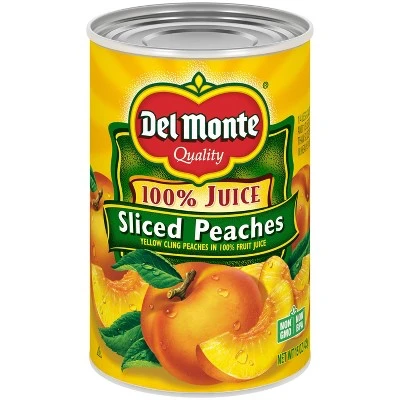Del Monte Yellow Cling Peach Slices in 100% Real Fruit Juice 15 oz
