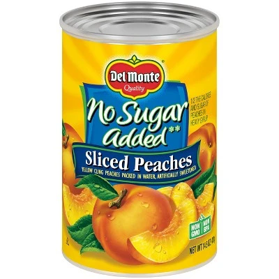 Del Monte No Sugar Added Sliced Peaches 14.5 oz
