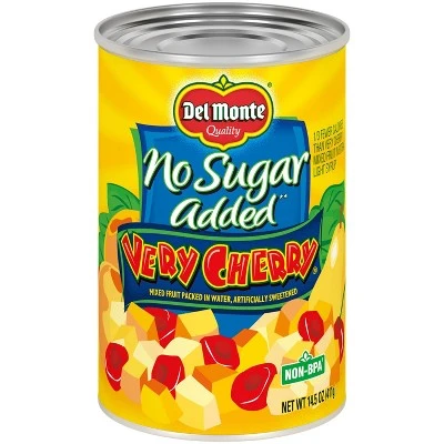 Del Monte No Sugar Added Very Cherry Mixed Fruit  14.5 oz